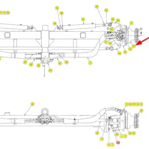 Oryginalna piasta koła o numerze katalogowym 101726103, stosowana w kombajnach zbożowych marki Rostselmash schemat.