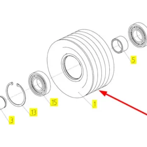 Oryginalne koło pasowe napinające wariatora o numerze 101726445