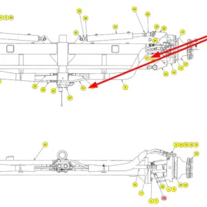 Oryginalny przewód hydrauliczny o numerze katalogowym 101729154, stosowany w kombajnach zbożowych marki Rostselmash schemat.