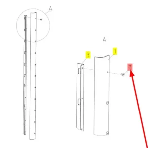 Oryginalny nit o numerze katalogowym 101748102, stosowany w kombajnach zbożowych marki Rostselmash schemat