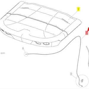 Oryginalny przewód o numerze katalogowym 101749884, stosowany w kombajnach zbożowych marki Rostselmash schemat