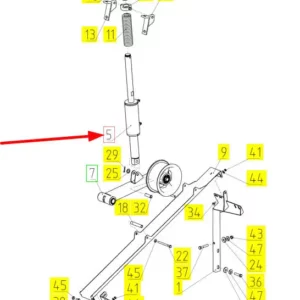 Oryginalny siłownik hydrauliczny o numerze katalogowym 101751499, stosowany w kombajnach zbożowych marki Rostselmash schemat.