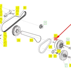 Oryginalny wpsut pryzmatyczny o numerze katalogowym 101754199, stosowany w kombajnach zbożowych marki Rostselmash schemat.
