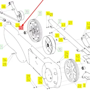 Oryginalna tuleja rozprężno-zaciskowa o numerze katalogowym 101762194, stosowana w kombajnach zbożowych marki Rostselmash schemat.