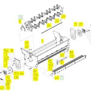 Oryginalny pierścień zaciskowy 40 x 53 o numerze katalogowym 101770468, stosowany w kombajnach zbożowych marki Rostselmash schemat.