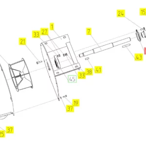 Oryginalna obudowa łożyska o numerze katalogowym 101786112, stosowana w kombajnach zbożowych marki Rostselmash schemat.