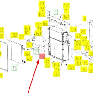 Oryginalna tuleja o numerze katalogowym 101823170, stosowana w kombajnach zbożowych marki Rostselmash- schemat.