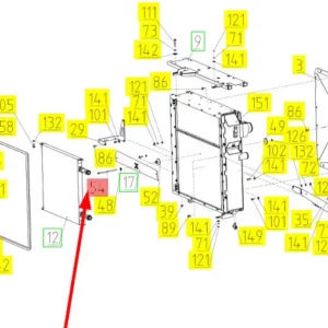 Oryginalna śruba o numerze katalogowym 101825327, stosowana w kombajnach zbożowych marki Rostselmash- schemat.