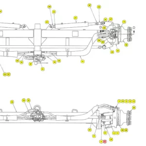 Oryginalne złącze o numerze katalogowym 101829501, stosowane w kombajnach zbożowych marki Rostselmash schemat.