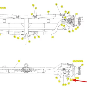 Oryginalna nakrętka o numerze katalogowym 101838925, stosowana w kombajnach zbożowych marki Rostselmash schemat.