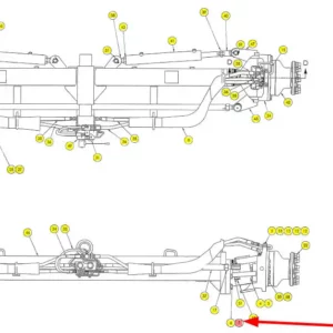 Oryginalna śruba o numerze katalogowym 101838927, stosowana w kombajnach zbożowych marki Rostselmash schemat.