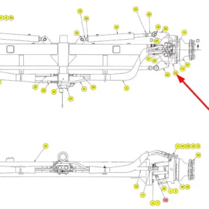 Oryginalna piasta koła o numerze katalogowym 101838938, stosowana w kombajnach zbożowych marki Rostselmash schemat.