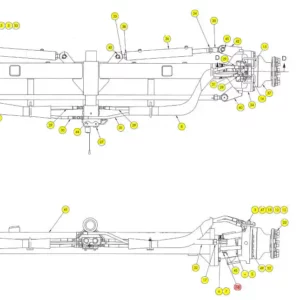 Oryginalne złącze hydrauliczne o numerze katalogowym 101838941, stosowane w kombajnach zbożowych marki Rostselmash schemat.