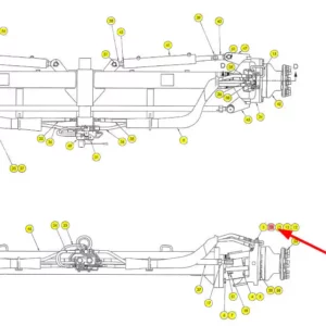 Oryginalna nakrętka o numerze katalogowym 101838961, stosowana w kombajnach zbożowych marki Rostselmash schemat.