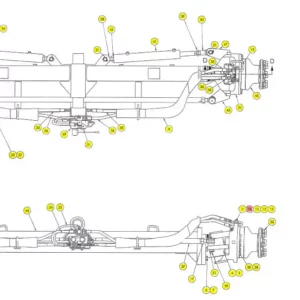 Oryginalna nakrętka o numerze katalogowym 101838964, stosowana w kombajnach zbożowych marki Rostselmash schemat.