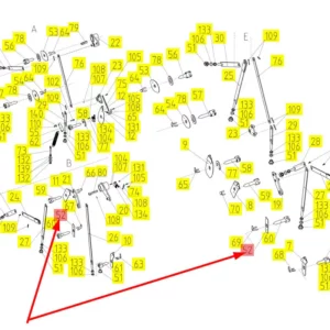 Oryginalna zaślepka o numerze katalogowym 101846366, stosowana w kombajnach zbożowych marki Rostselmash schemat.