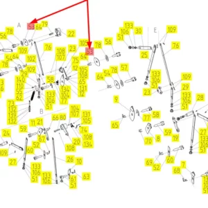 Oryginalna zaślepka o numerze katalogowym 101846367, stosowana w kombajnach zbożowych marki Rostselmash schemat.