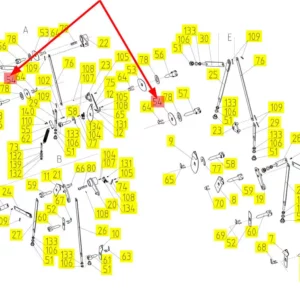 Oryginalna zaślepka o numerze katalogowym 101846368, stosowana w kombajnach zbożowych marki Rostselmash schemat.