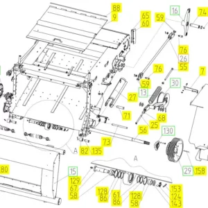 Oryginalny łańcuch o numerze katalogowym 101857689, stosowany w kombajnach zbożowych marki Rostselmash schemat.