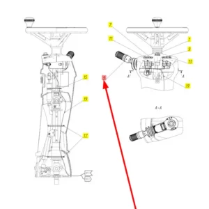 Oryginalny przełącznik obrotów o numerze katalogowym 101861934, stosowany w kombajnach zbożowych marki Rostselmash schemat.