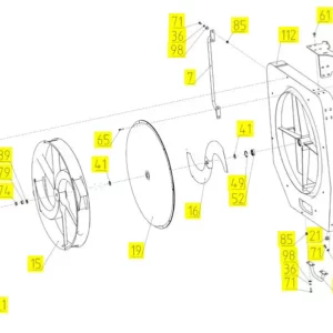 Oryginalna śruba M6 x 16 o numerze katalogowym 101863141, stosowana w kombajnach zbożowych marki Rostselmash- schemat.
