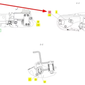 Oryginalna śruba o wymiarach M10 x 20, klasie twardości 8.8 i numerze katalogowym 101863153, szeroko stosowana w kombajnach zbożowych marki Rostselmash.