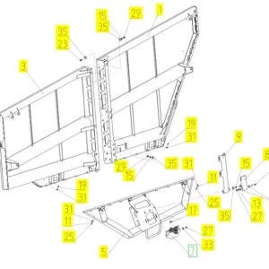 Oryginalna śruba o wymiarach M8 x 70, klasie twardości 8.8 i numerze katalogowym 101863278, stosowana w kombajnach zbożowych marki Rostselmash. schemat