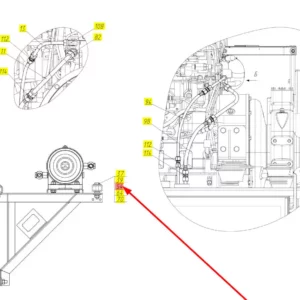 Oryginalna śruba 6-kątna częściowy gwint M10 x 55 o numerze katalogowym 101863283, stosowana w kombajnach zbożowych marki Rostselmash schemat.