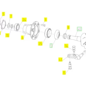 Oryginalna śruba obudowy piasty o numerze katalgowym 101863324, stosowana w kombajnach zbożowych marki Rostselmash schemat