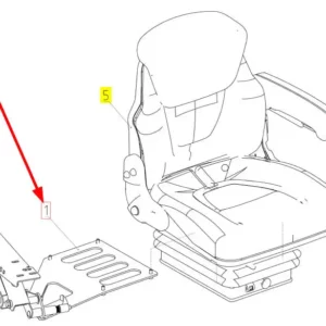 Oryginalny wspornik siedzenia operatora o numerze katalogowym 101863860, stosowany w kombajnach zbożowch marki Rostselmash- schemat.