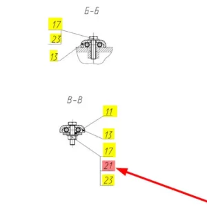 Oryginalna nakrętka o wymiarze M6 i numerze katalogowym 101864040, stosowana w kombajnach zbożowych marki Rostselmash schemat.