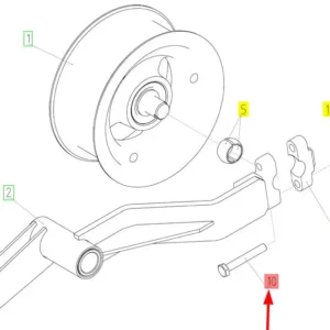 Oryginalna śruba M10 x 70 o numerze katalogowym 101864128, stosowana w kombajnach zbożowych marki Rostselmash- schemat.