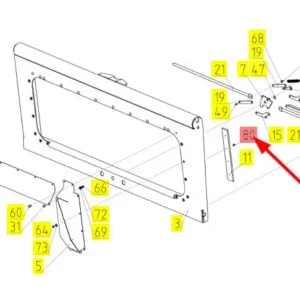 Oryginalny nit o numerze katalogowym 101868993, stosowany w kombajnach zbożowych marki Rostselmash schemat.