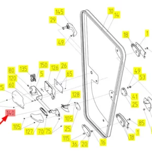 Oryginalny uchwyt o numerze katalogowym 101868996, stosowany w kombajnach zbożowych marki Rostselmash schemat
