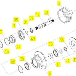 Oryginalny wkręt M10 x 10 o numerze katalogowym 101875858, stosowany w kombajnach zbożowych marki Rostselmash- schemat.