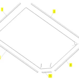 Oryginalna osłona o numerze katalogowym 101879263, stosowana w kombajnach zbożowych marki Rostselmash schemat.