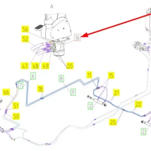 Oryginalny orbitrol z podstawą o numerze katalogowym 101879288, stosowany w kombajnach zbożowych marki Rostselmash schemat.