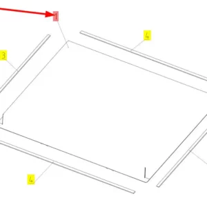 Oryginalna osłona o numerze katalogowym 101879440, stosowana w kombajnach zbożowych marki Rostselmash schemat.