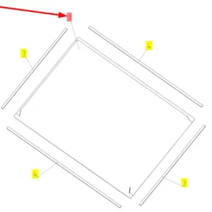 Oryginalna osłona o numerze katalogowym 101880098, stosowana w kombajnach zbożowych marki Rostselmash schemat.