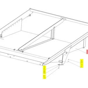 Oryginalne mocowanie sita o numerze katalogowym 101882888, stosowane w kombajnach zbożowych marki Rostselmash schemat.
