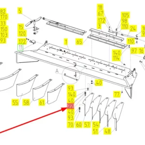 Oryginalna tuleja blachy kierunkowej o numerze katalogowym 101883109, stosowana w kombajnach zbożowych marki Rostselmash schemat.