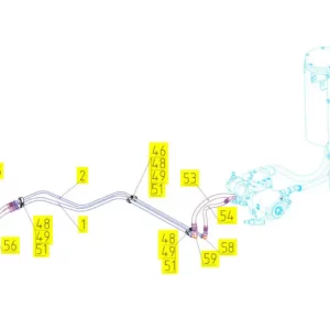 Oryginalne mocowanie o numerze katalogowym 101885780, stosowane w kombajnach zbożowych marki Rostselmash schemat.