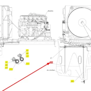 Oryginalny przewód spustowy o numerze katalogowym 101887207, stosowany w kombajnach zbożowych marki Rostselmash schemat.