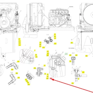 Oryginalny przewód paliwowy o numerze katalogowym 101887209, stosowany w kombajnach zbożowych marki Rostselmash schemat.