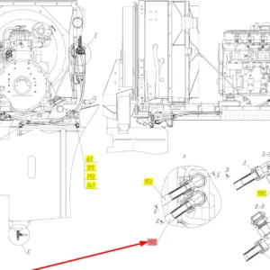Oryginalny przewód paliwowy o numerze katalogowym 101887210, stosowany w kombajnach zbożowych marki Rostselmash schemat.