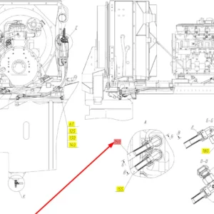 Oryginalny przewód paliwowy o numerze katalogowym 101887211, stosowany w kombajnach zbożowych marki Rostselmash schemat.
