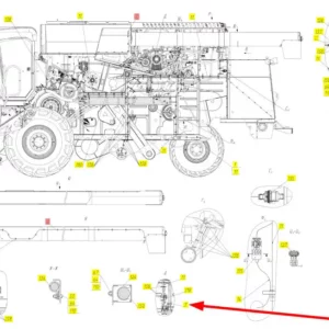 Oryginalna wiązka elektryczna o numerze katalogowym 101887361, stosowana w kombajnach zbożowych marki Rostselmash schemat.