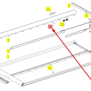 Oryginalny nit o numerze katalogowym 101887538, stosowany w ciągnikach rolniczych marki Rostselmash schemat.