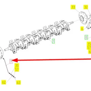 Oryginalny przewód smarujący o numerze katalogowym 101891590, stosowany w kombajnach zbożowych marki Rostselmash schemat.