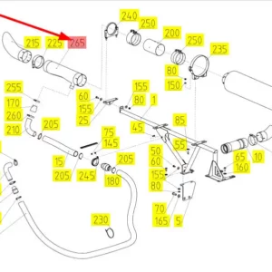 Oryginalny eduktor o numerze katalogowym 101896804, stosowany w kombajnach zbożowych marki Rostselmash schemat